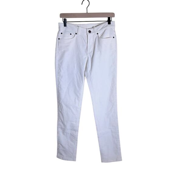 LORO PIANA quiet luxury White Cotton corduroy chic designer pants 40 - Picture 1 of 5